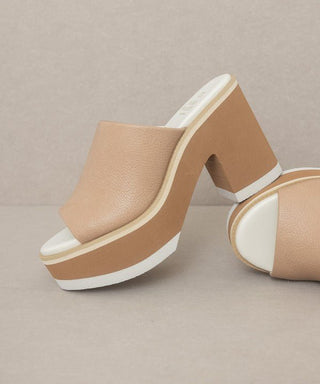 Maren - Layered Platform Heel Slides - Shoes - KKE Originals - MOD&SOUL
