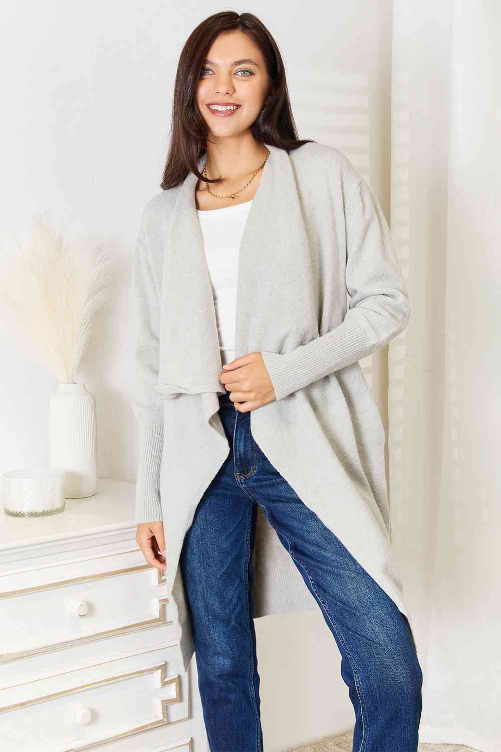 Open Front Duster Cardigan with Pockets – MOD&SOUL - Contemporary