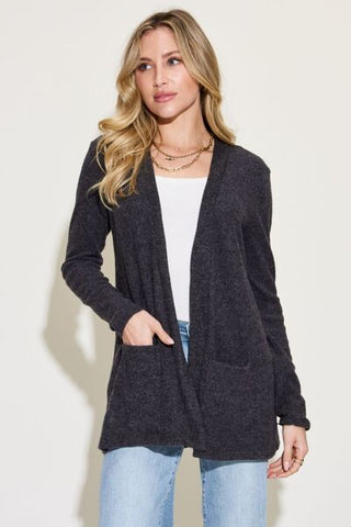 Open Front Long Sleeve Cardigan - MOD&SOUL - Contemporary Women's Clothing