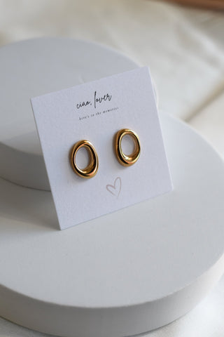 Oval Stud Earrings - Earrings - ciao lover - MOD&SOUL