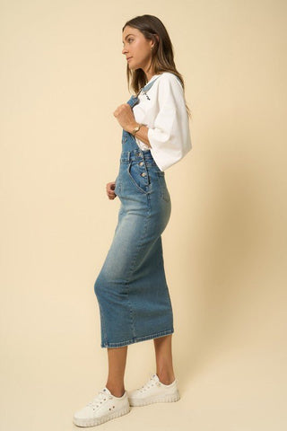 OVERALL LONG SKIRT - MOD&SOUL - Contemporary Women's Clothing