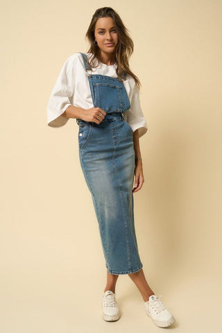 OVERALL LONG SKIRT - MOD&SOUL - Contemporary Women's Clothing