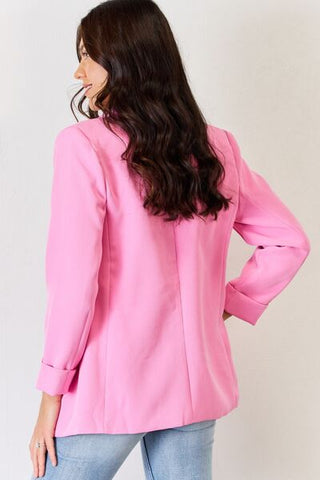 Pink Open Front Blazer - MOD&SOUL - Contemporary Women's Clothing