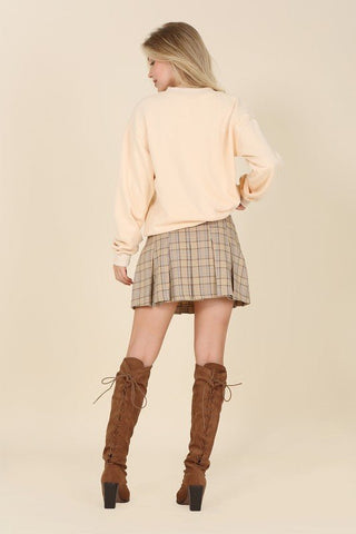Plaid pleated mini skirt -  - Lilou - MOD&SOUL