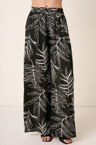 Printed Wide Leg Pants - MOD&SOUL - Contemporary Women's Clothing