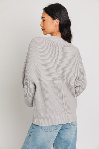 Ribbed Knitted Sweater - MOD&SOUL - Contemporary Women's Clothing