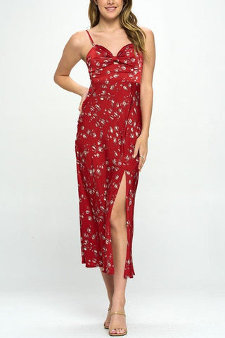Satin Floral Bustier Dress - Dresses - One and Only Collective Inc - MOD&SOUL