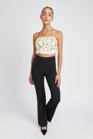 Sequin Feather Tube Top -  - Emory Park - MOD&SOUL