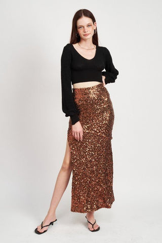 Sequin Maxi Skirt - MOD&SOUL - Contemporary Women's Clothing