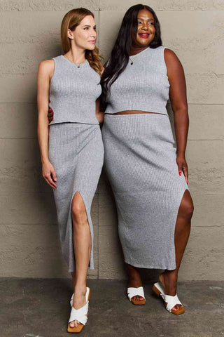 Sew In Love She's All That Fitted Two-Piece Skirt Set -  - Trendsi - MOD&SOUL