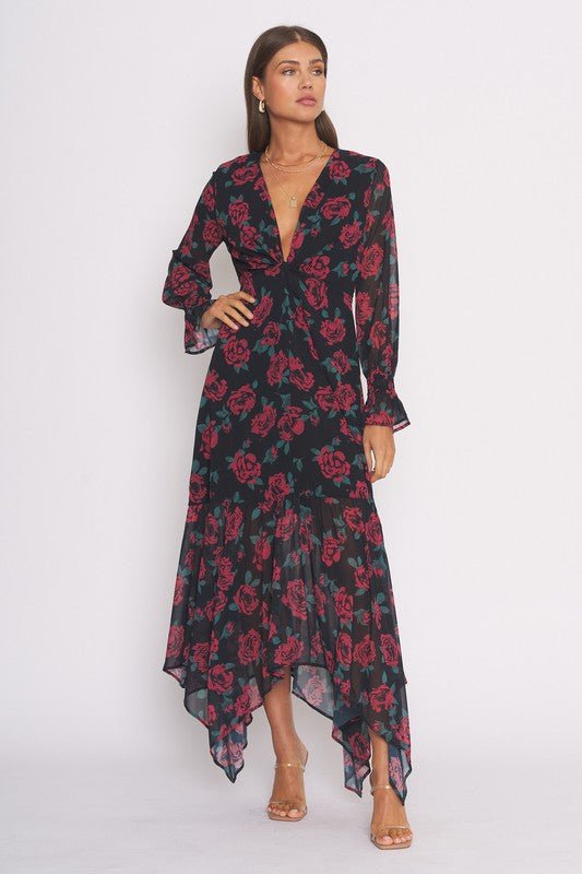 Black Floral Plunging Maxi Dress | Wedding Guest Dress | Cute Dresses MOD&SOUL - Contemporary Women's Clothing Black Floral Plunging Maxi Dress | Wedding Guest Dress | Cute Dresses MOD&SOUL - Contemporary Women's Clothing