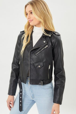 Stassi Vegan Leather Jacket - MOD&SOUL - Contemporary Women's Clothing