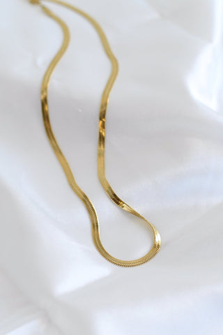 Thin Herringbone Gold Plated Chain - jewelry - ciao lover - MOD&SOUL