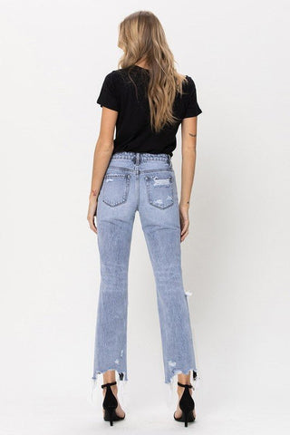 Ultra High Rise 90's Straight Crop Jeans - MOD&SOUL - Contemporary Women's Clothing