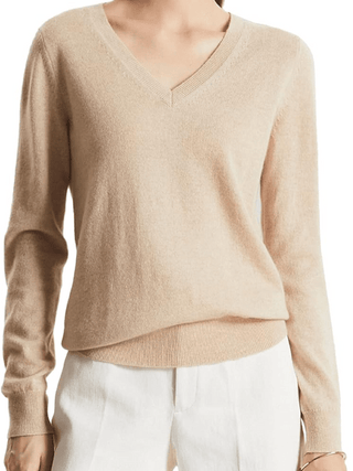 V-neck Essential Sweater H4UAZB7XU8 - MOD&SOUL - Contemporary Women's Clothing