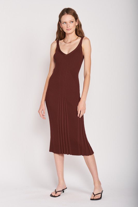 All > Ribbed knit dress with open back Buy from e-shop