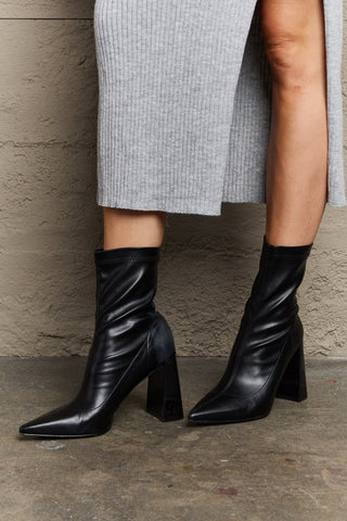 Stacy Block Heel Sock Boots -  - Trendsi - MOD&SOUL