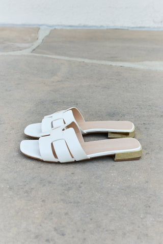 Walk It Out Slide Sandals in Icy White - Shoes - Trendsi - MOD&SOUL