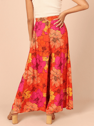 Women's Floral Print Wide Leg Trousers HP5X9BVAXB - MOD&SOUL - Contemporary Women's Clothing